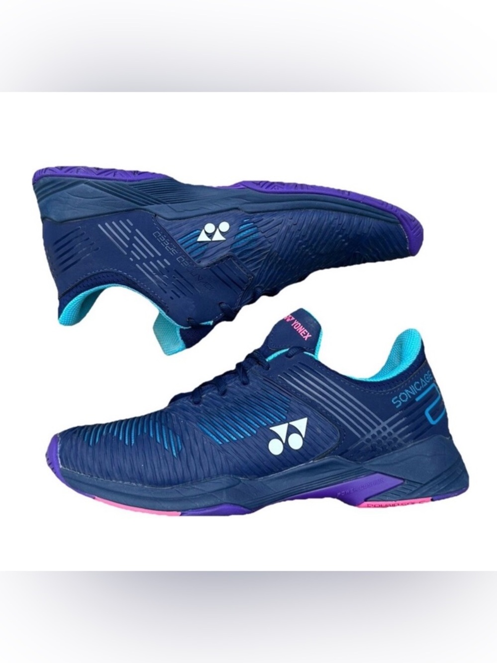 Yonex Power Cushion Sonicage 2 Womens Sz 7.5 Tennis Shoe Sneaker *no insoles*
